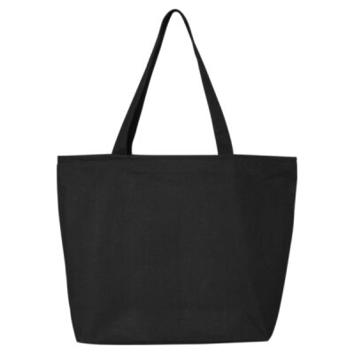 Q-Tees Canvas Zippered Tote Bag Thumbnail